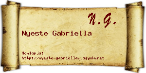 Nyeste Gabriella névjegykártya